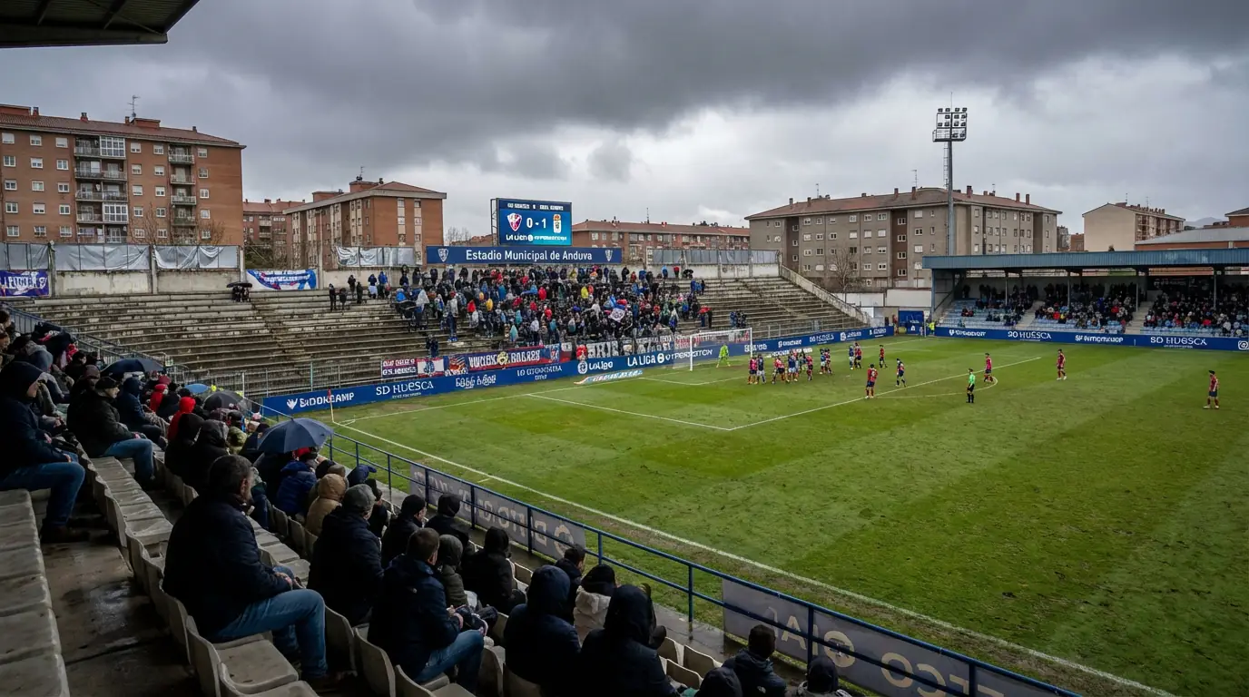 Vista del estadio de un equipo de LaLiga luchando por evitar el descenso